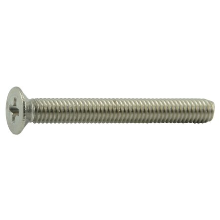 MIDWEST FASTENER M3-0.50 x 25 mm Phillips Flat Machine Screw, Plain Stainless Steel, 20 PK 38024